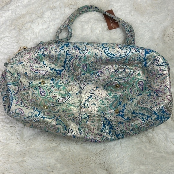 NWT La Gioe di Toscana by Sharon Gioe Leather Paisley Italian Purse Large - Picture 13 of 16